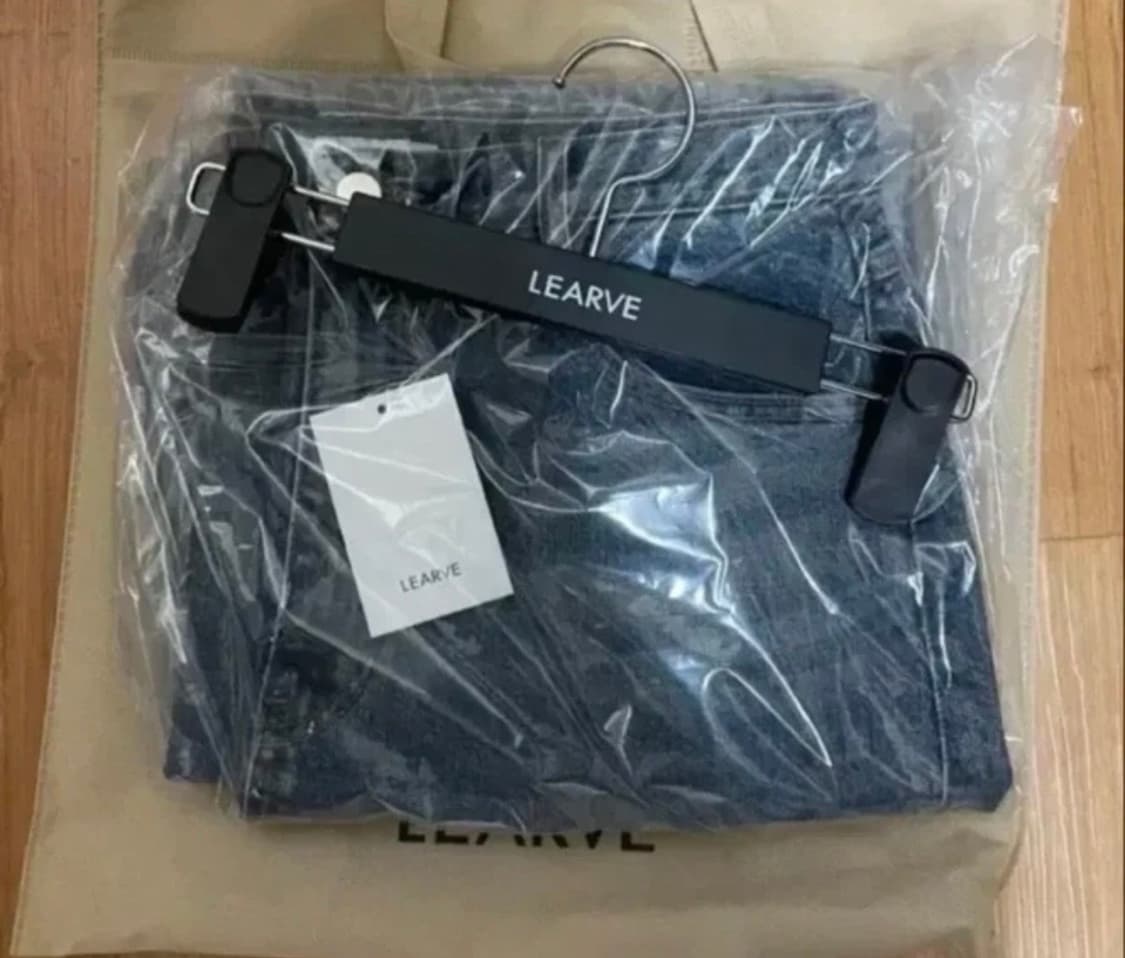 르아브 커브드 와이드 데님팬츠 진청 M 상품이미지2