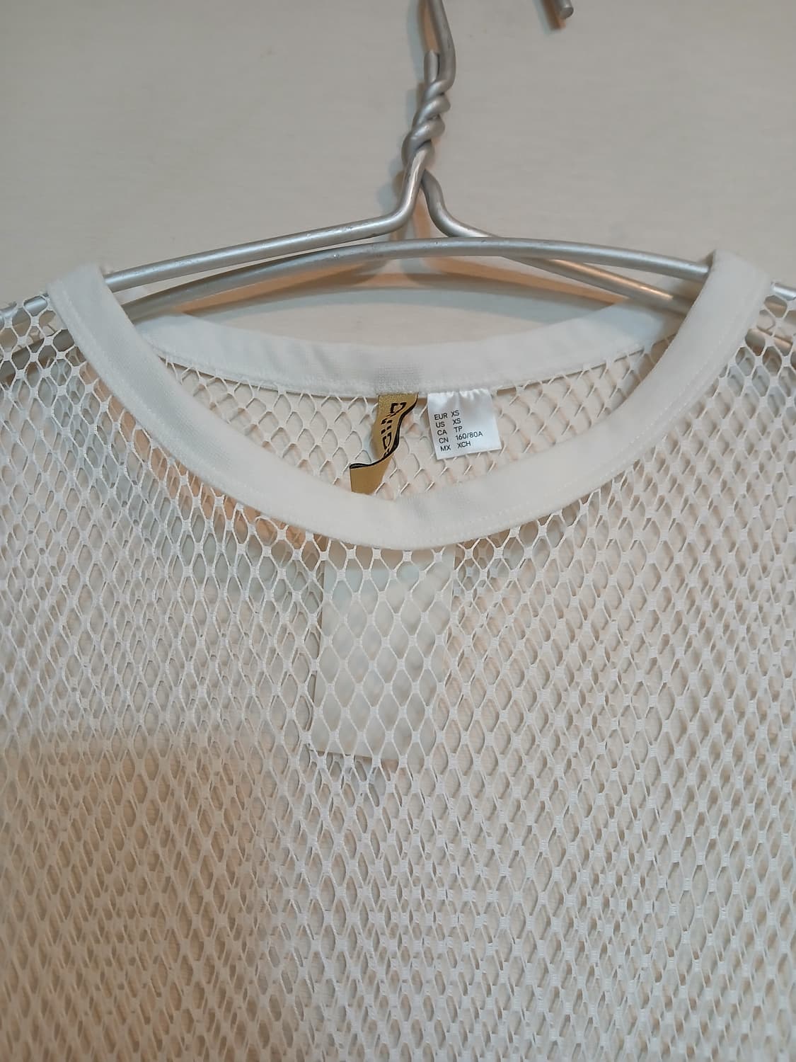 새상품 H&M 에이치엠 화이트 메쉬 시수루 레이스 롱 원피스 드레스 홀복 상품이미지3