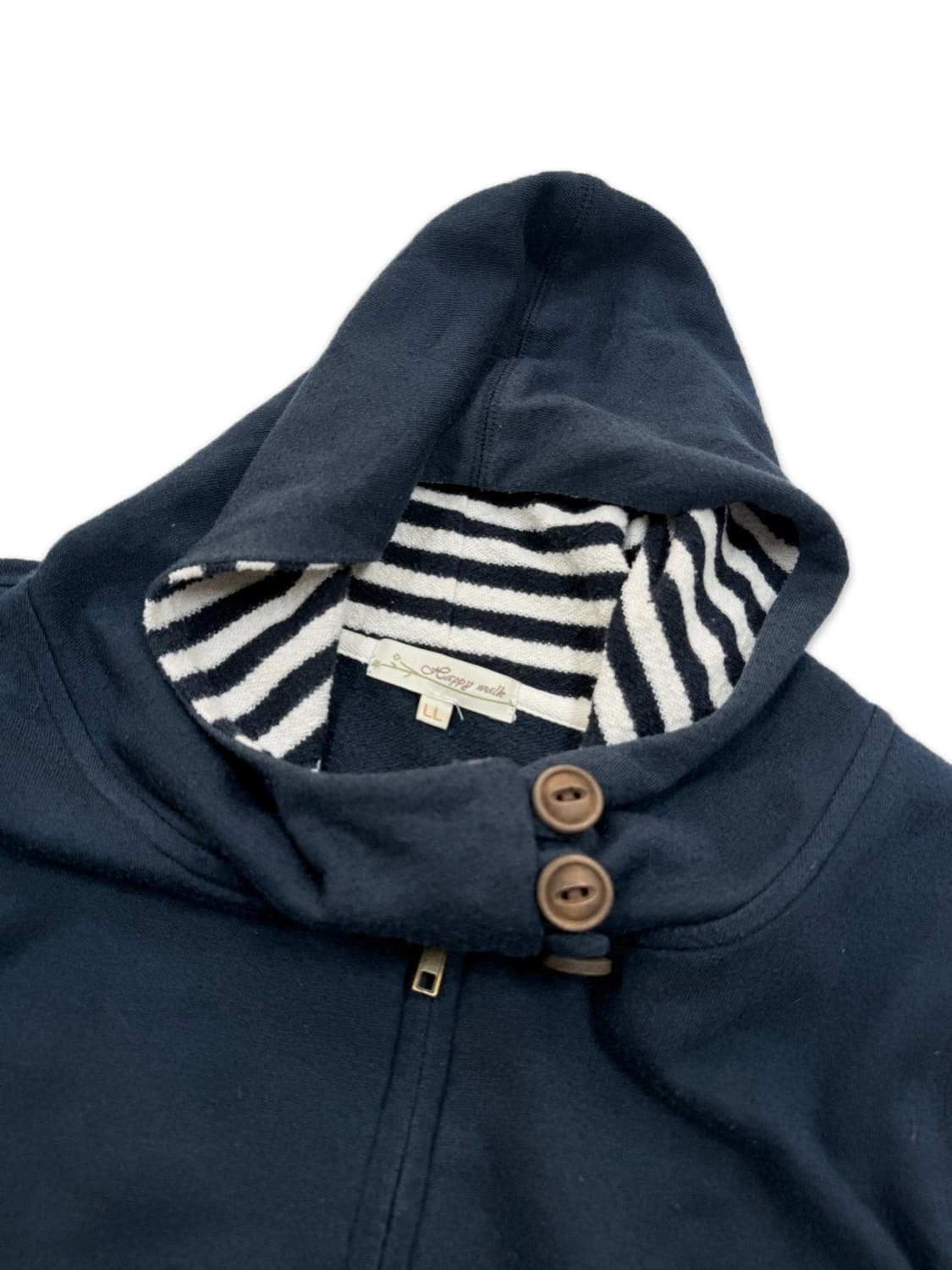 빈티지 네이비 하이넥 후드집업 상품이미지4
