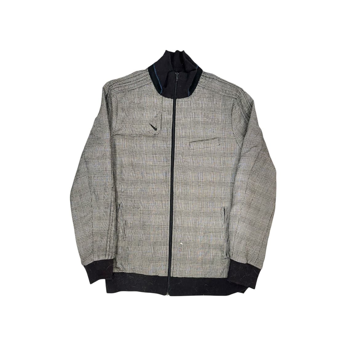 00s 아디다스 그레이 극희귀 y2k 체크 블루종 잠바 105  상품이미지4