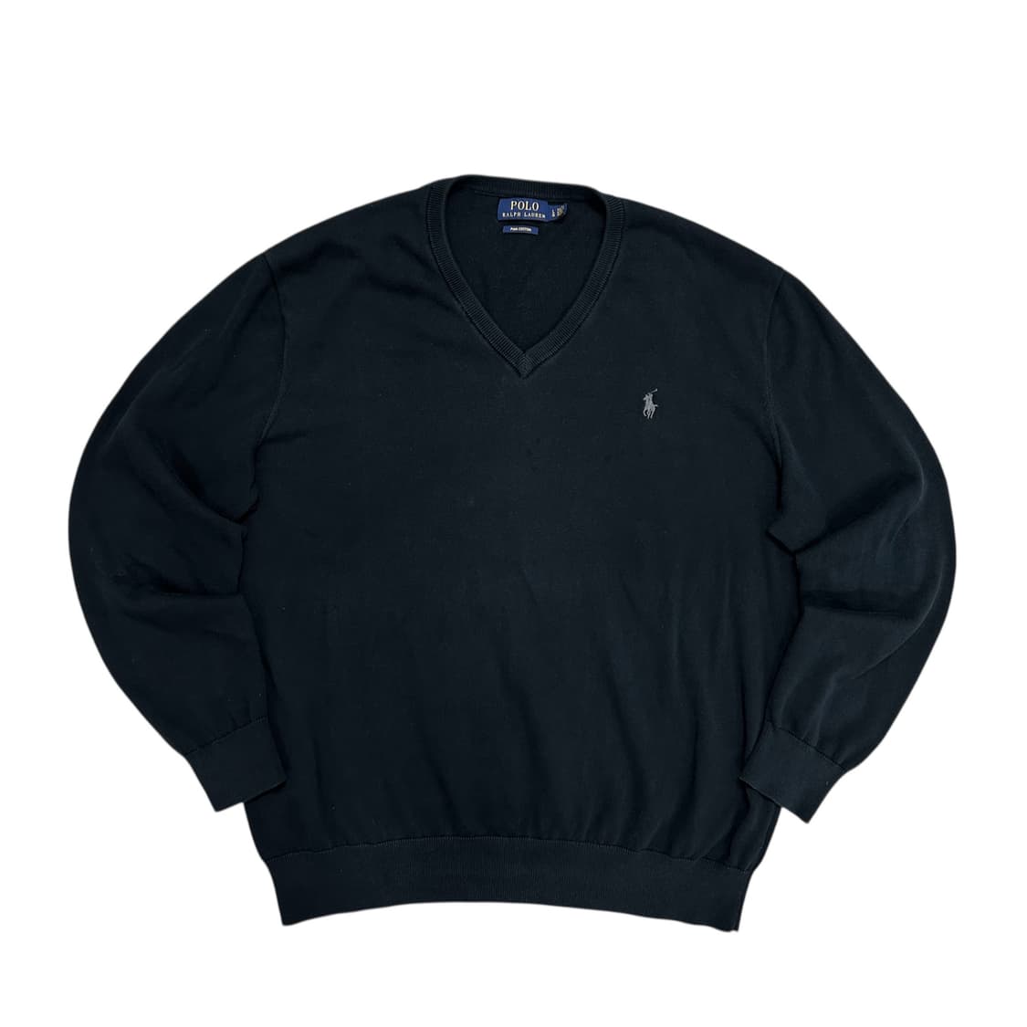 폴로 피마코튼 브이넥 니트(L) 상품이미지1