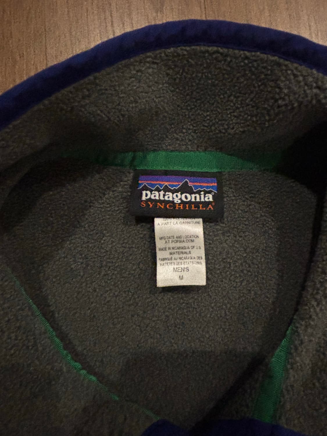 파타고니아 헤비웨이트 신칠라 그레이/블루 M사이즈 상품이미지4