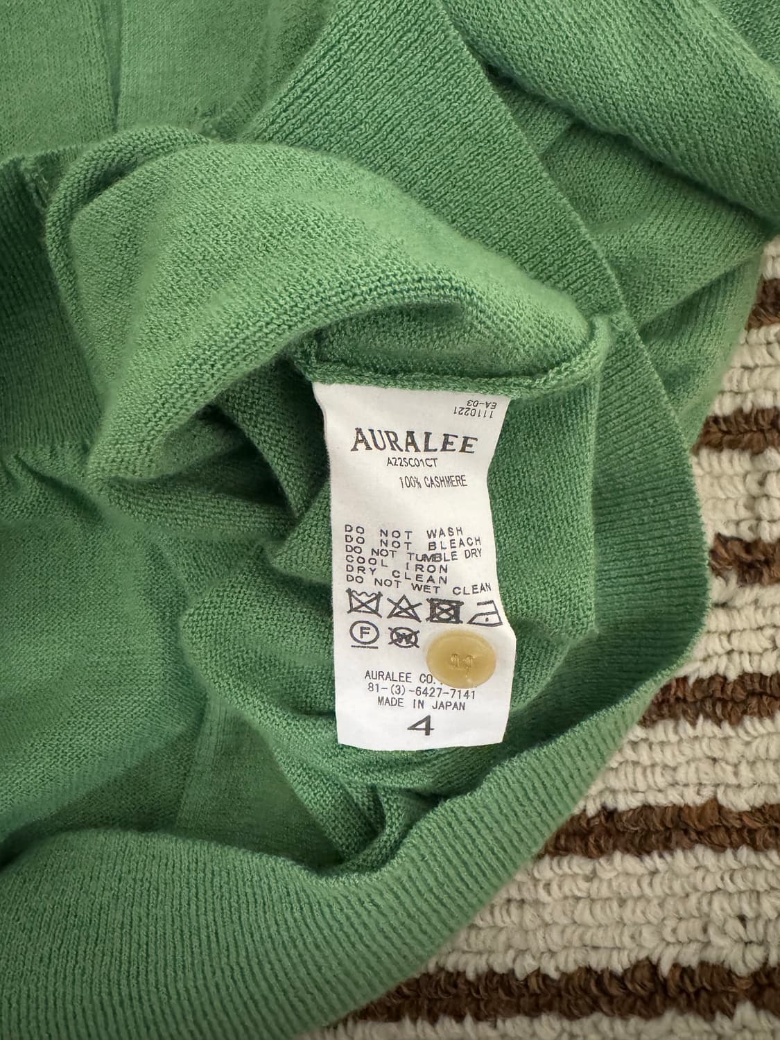 오라리 auralee 캐시미어 하드 트위스트 니트 가디건 상품이미지5
