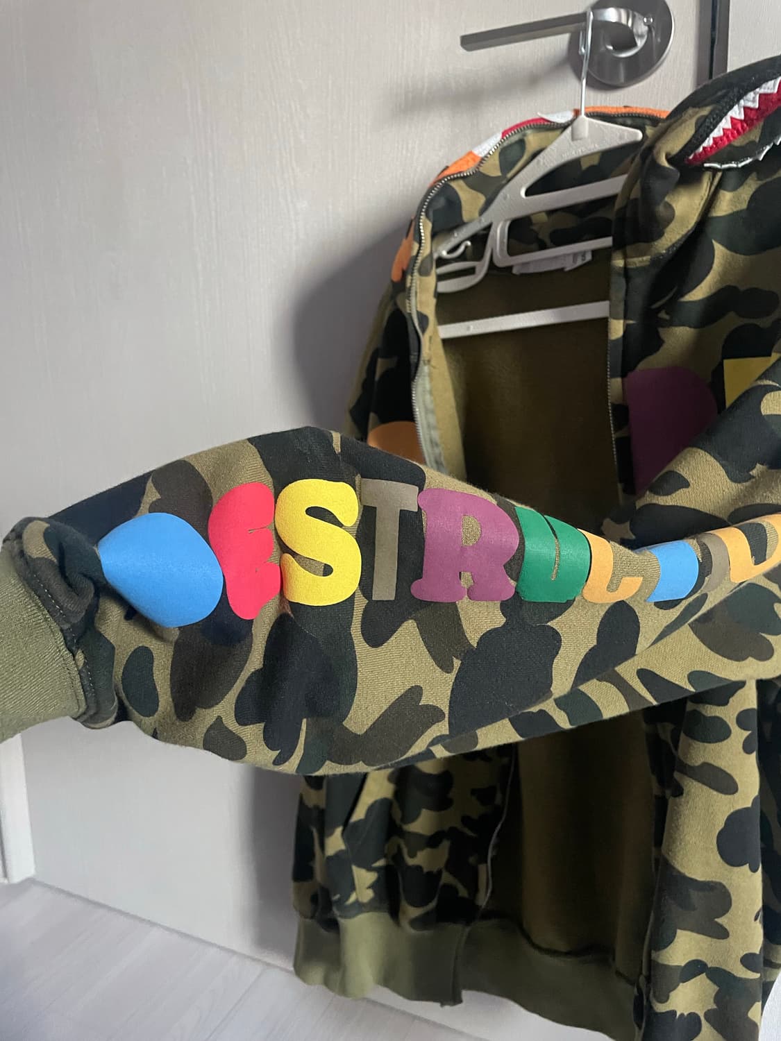 베이프 레디메이드 샤크 타이거 후드집업 xxl 상품이미지3