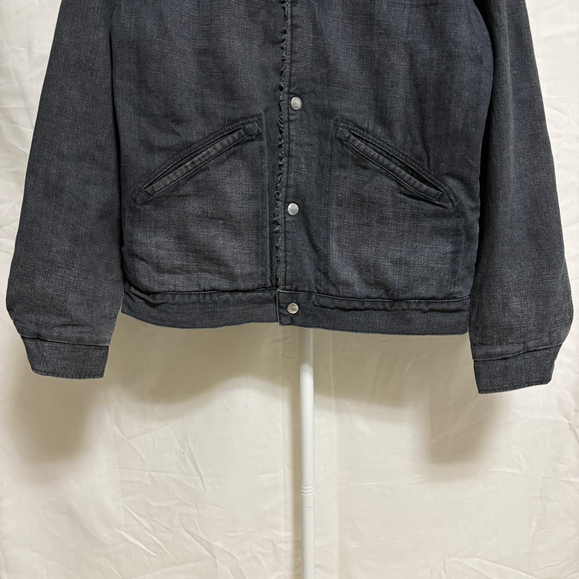 랭글러 X 빔즈 별주 레인지 코트 쉐르파 흑청 데님자켓 / M 상품이미지3