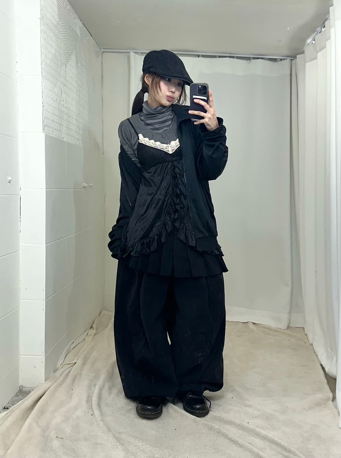 아디다스 져지 블랙 데일리 펑크 러힙 코디세트 상품이미지2