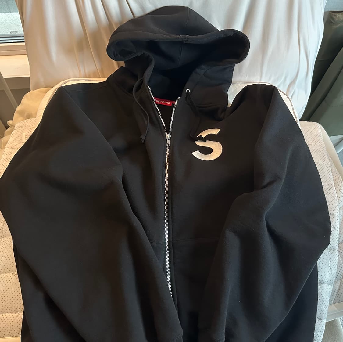 슈프림S로고 후드집업 블랙 XL 상품이미지2