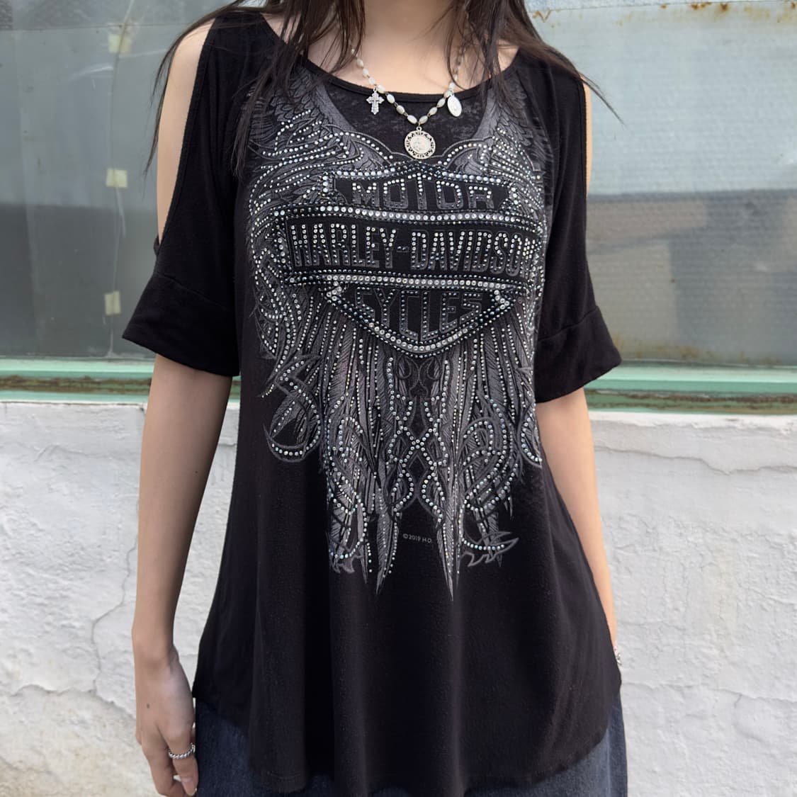 2019 할리데이비슨 블링 윙 튜닉 탑 상품이미지1