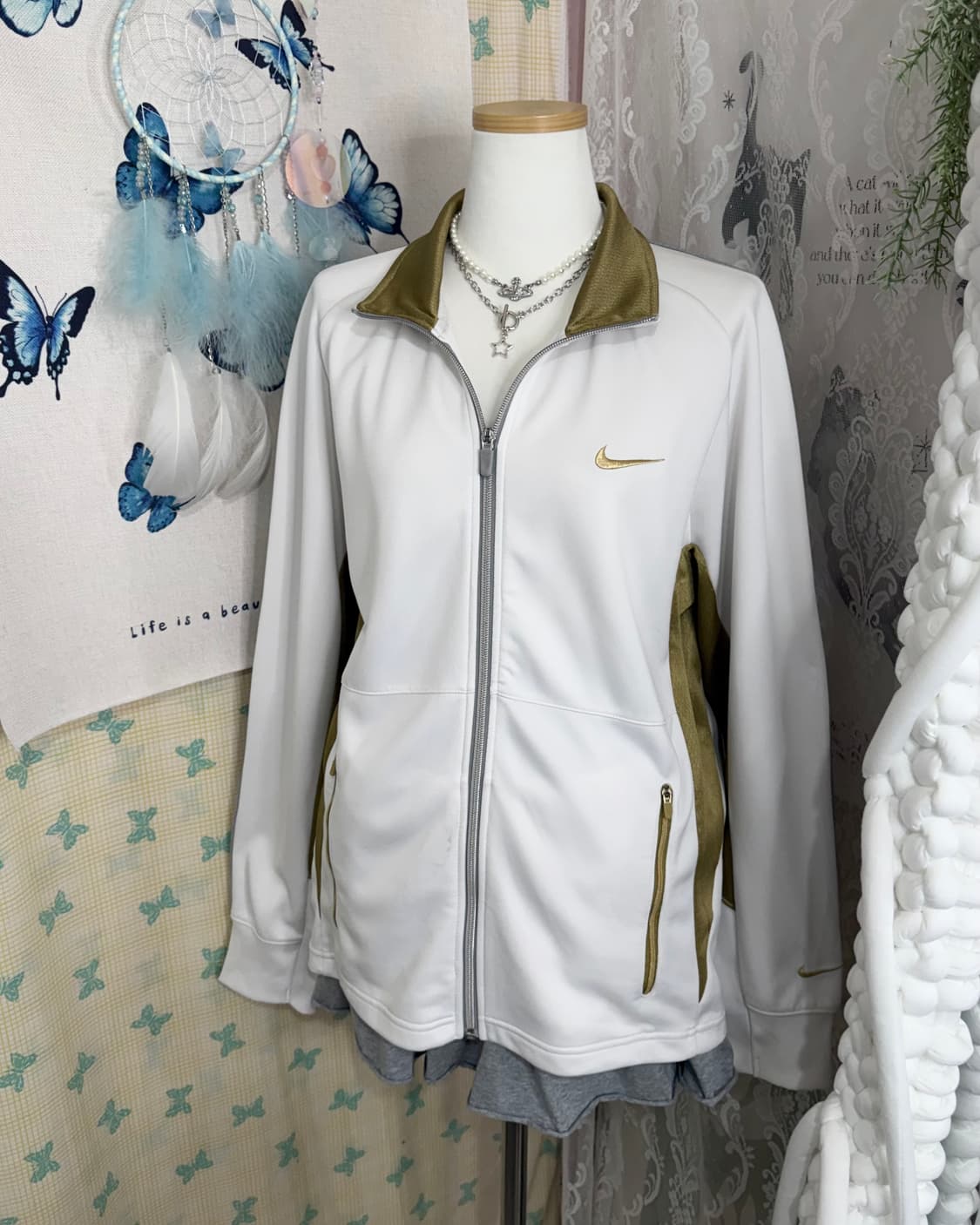 나이키 화이트 & 골드 져지 상품이미지4