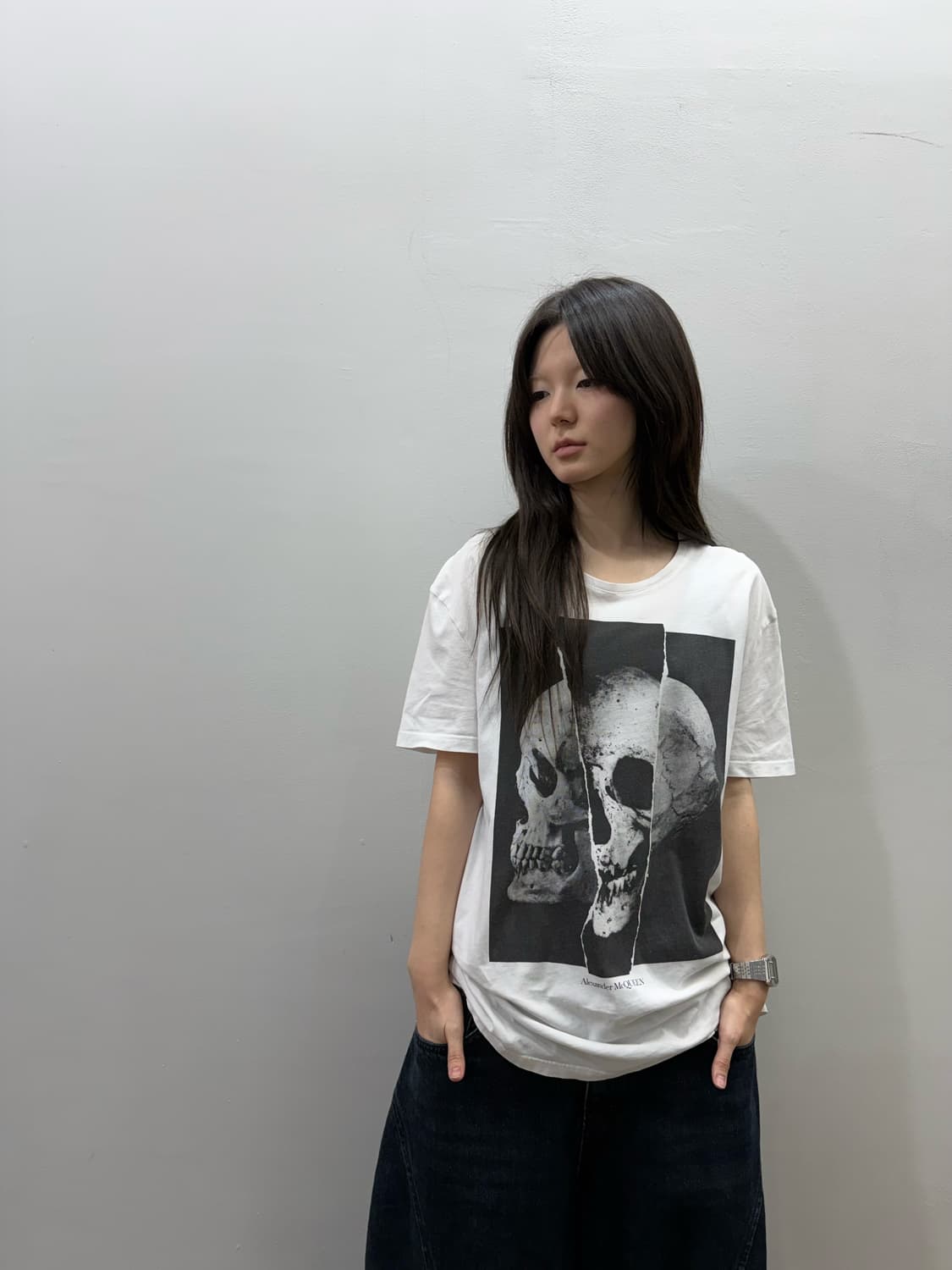 알렉산더 맥퀸 스컬 프린팅 티셔츠 상품이미지2