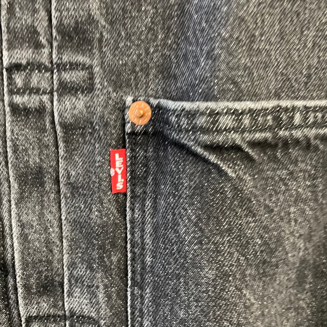 리바이스 타입1 흑청 데님 트러커자켓 상품이미지5