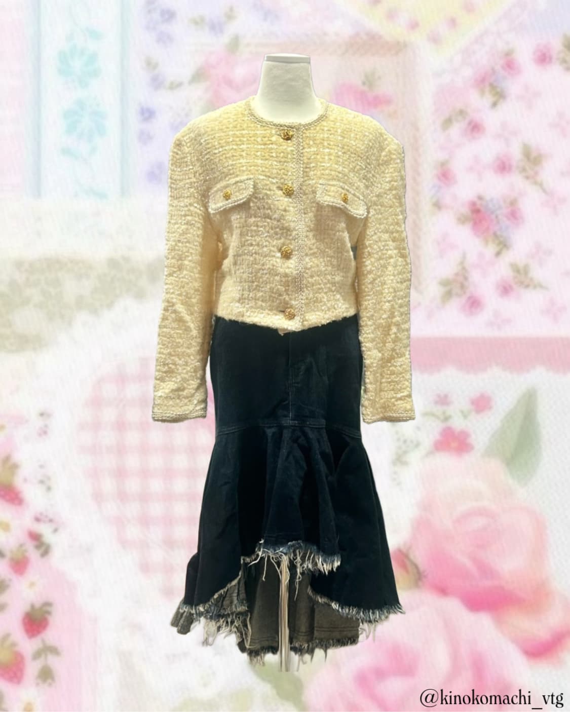 [세트] 모리걸 고급 결혼식하객룩 아오이유우 트위드 상품이미지1