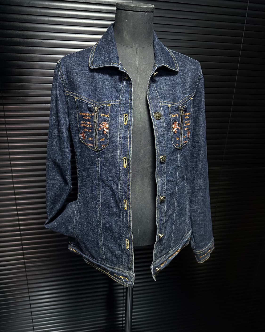 MISUWAI 톰 제리 데님 청 자켓 진청 생지 빈티지 트러커 일본 M 상품이미지1