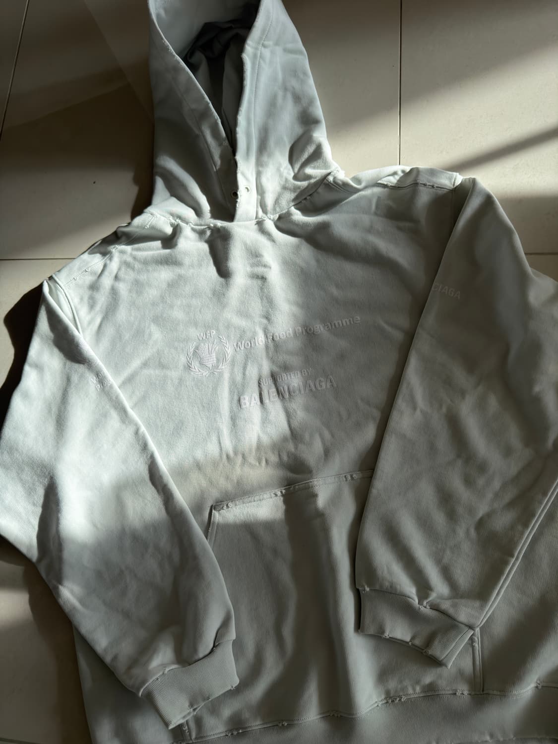 발렌시아가 wfp 아이스그레이 후드 s 상품이미지2