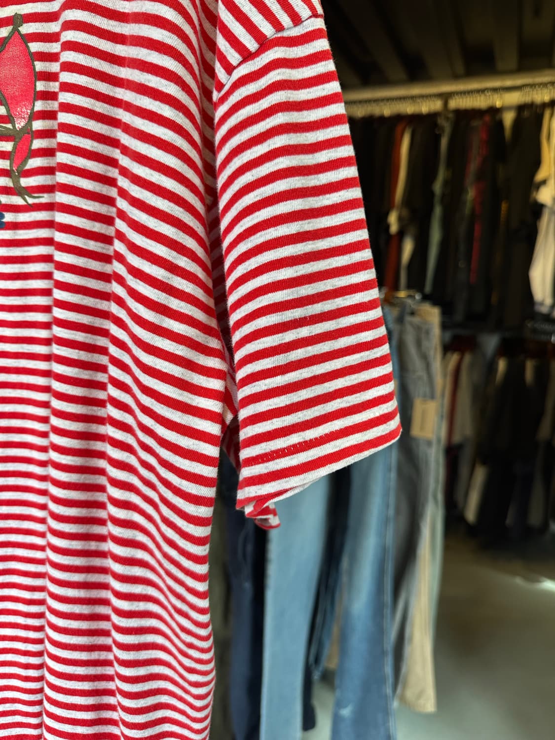 90s 디즈니 미키마우스 스트라이프 티셔츠 made in usa 상품이미지5