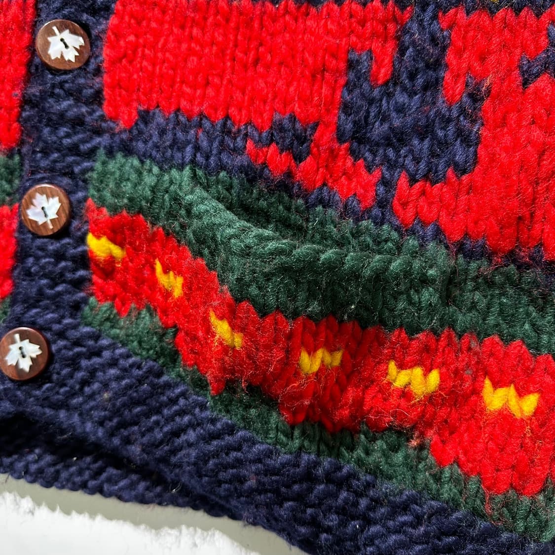 FAB 메이플 캐나다 패턴 코위찬 숄카라 니트 가디건 상품이미지9