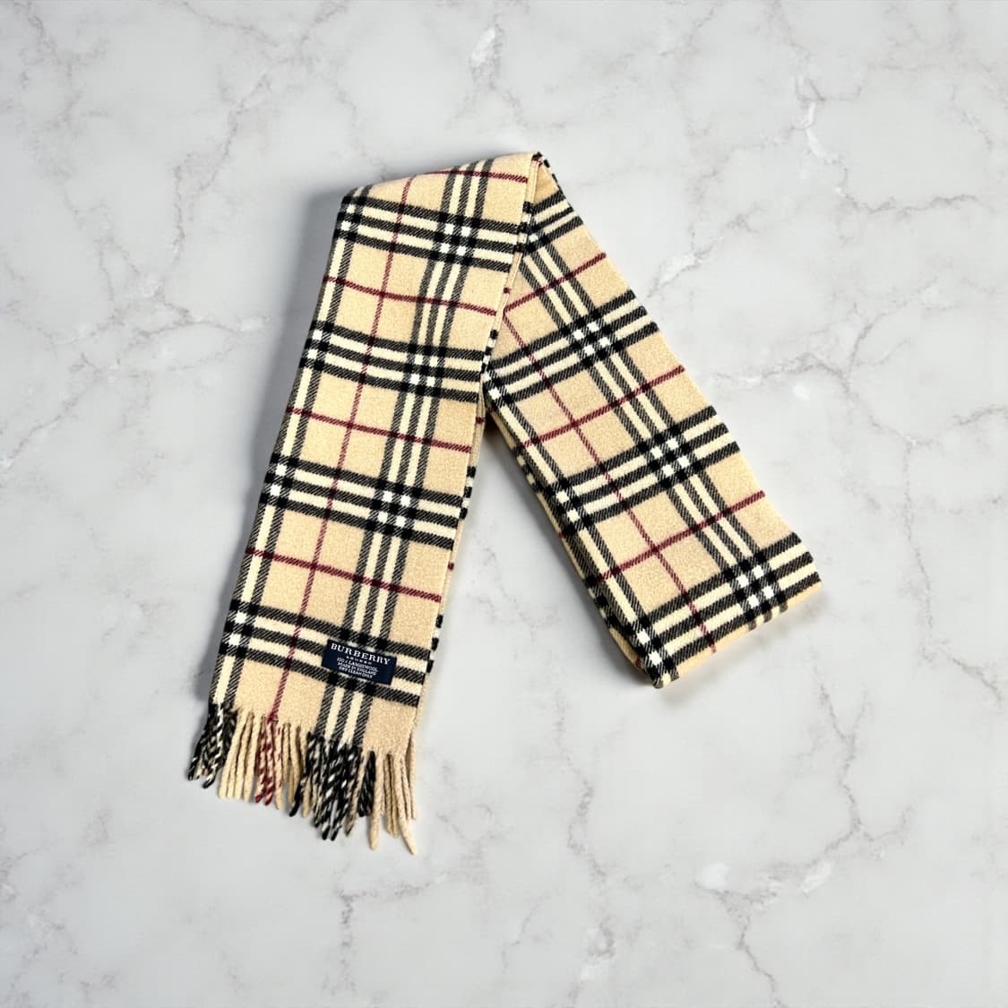 버버리 램스울 노바체크 베이지 머플러 상품이미지6