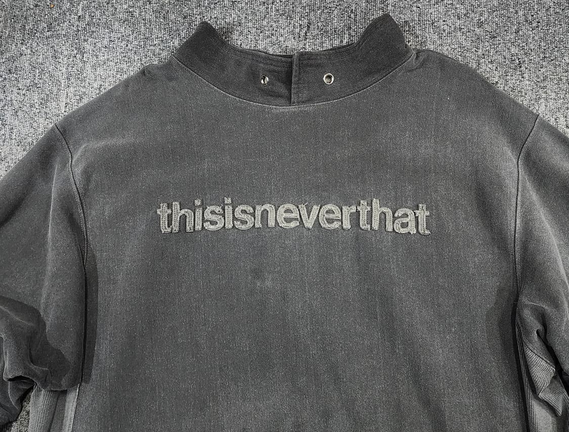 디스이즈네버댓 빈티지 피그먼트 다잉 스펠로고 맨투맨 L 상품이미지3