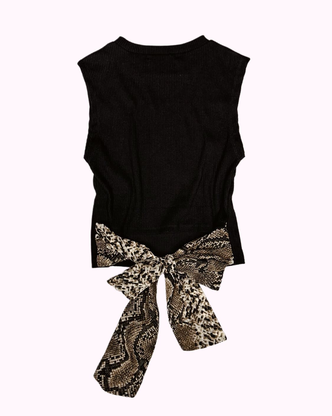 SPIRALGIRL python ribbon ribbed sleevele 상품이미지4