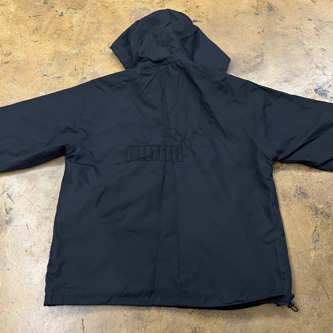 [정품/100] 푸마 블랙 후드 바람막이 자켓 b15 상품이미지4