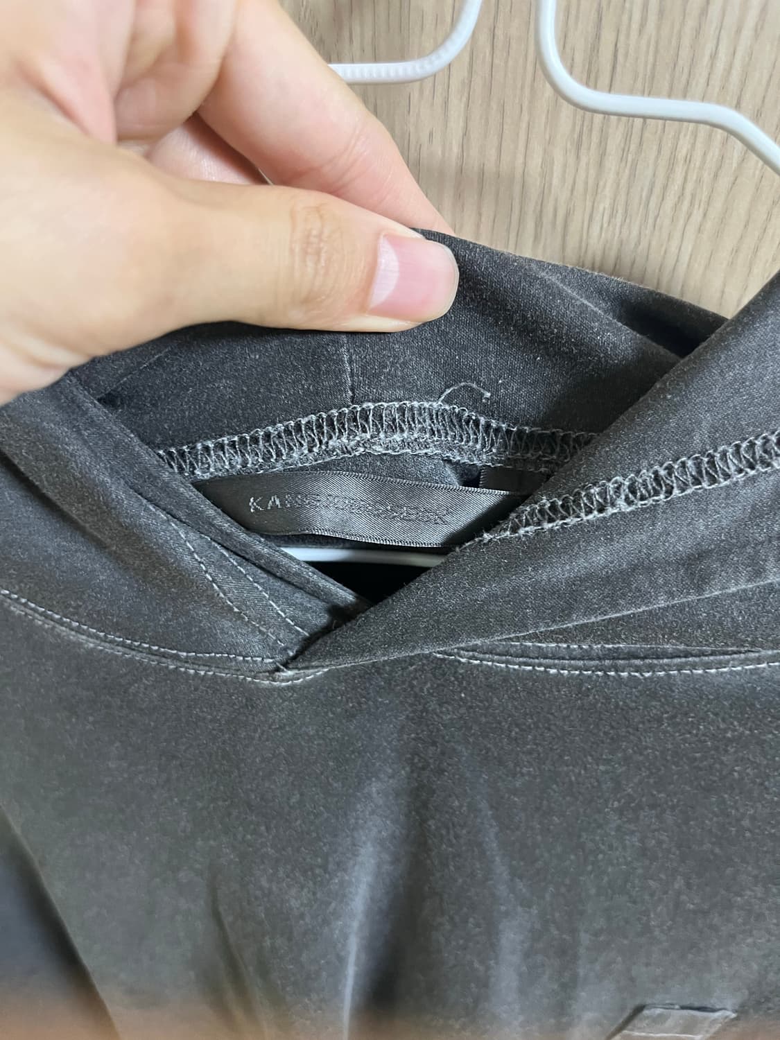 강정석 dyed hoodie black 48 상품이미지2
