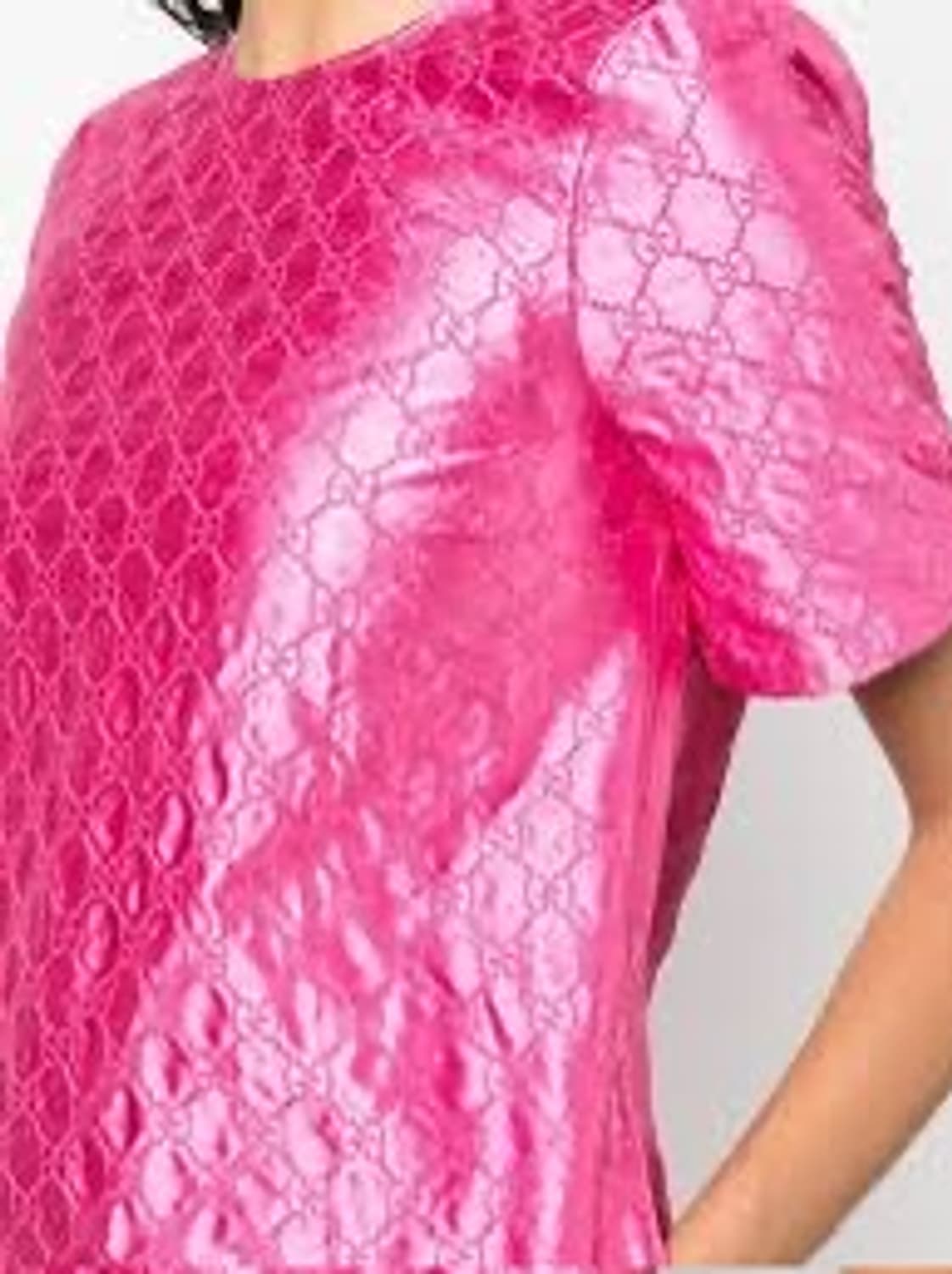 구찌 새틴 핑크 원피스 상품이미지3