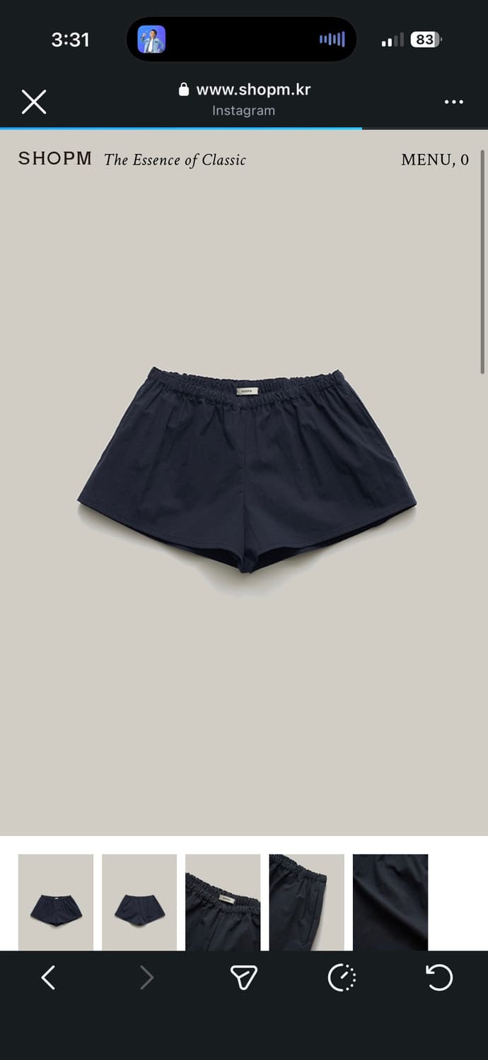 샵엠 shop M Boni Shorts Navy 상품이미지1