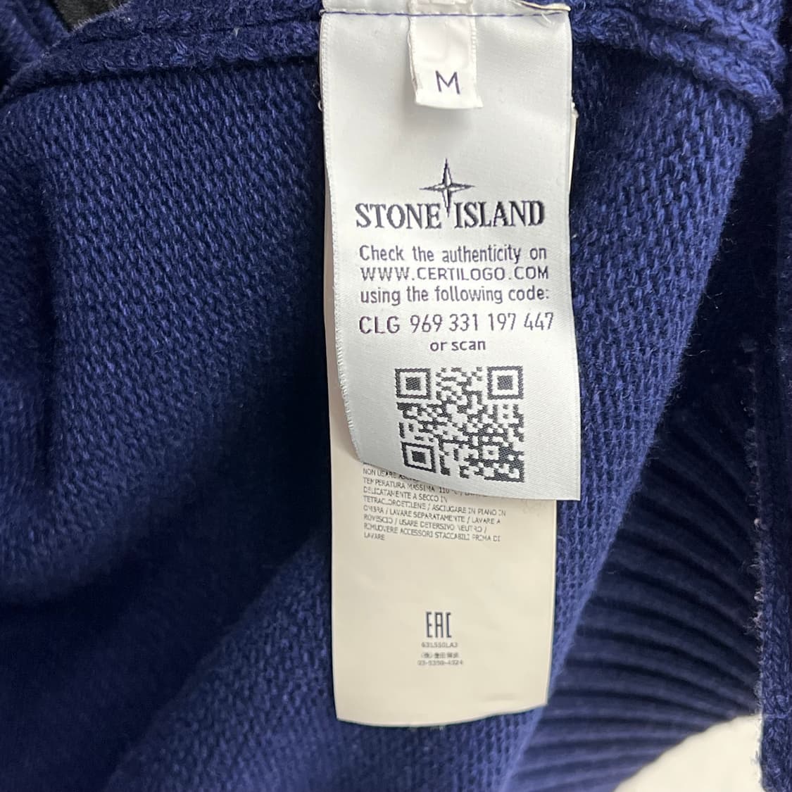 스톤아일랜드 버튼집업 니트 가디건 네이비 ( M) 상품이미지8