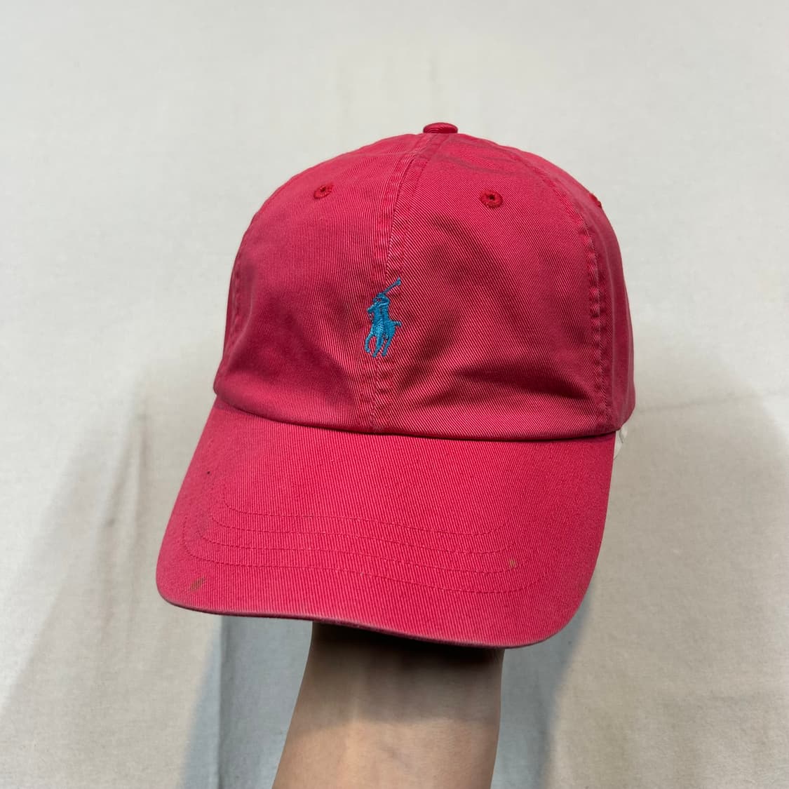 폴로 랄프로렌 핑크 볼캡 모자 가죽스트랩 정품 상품이미지1