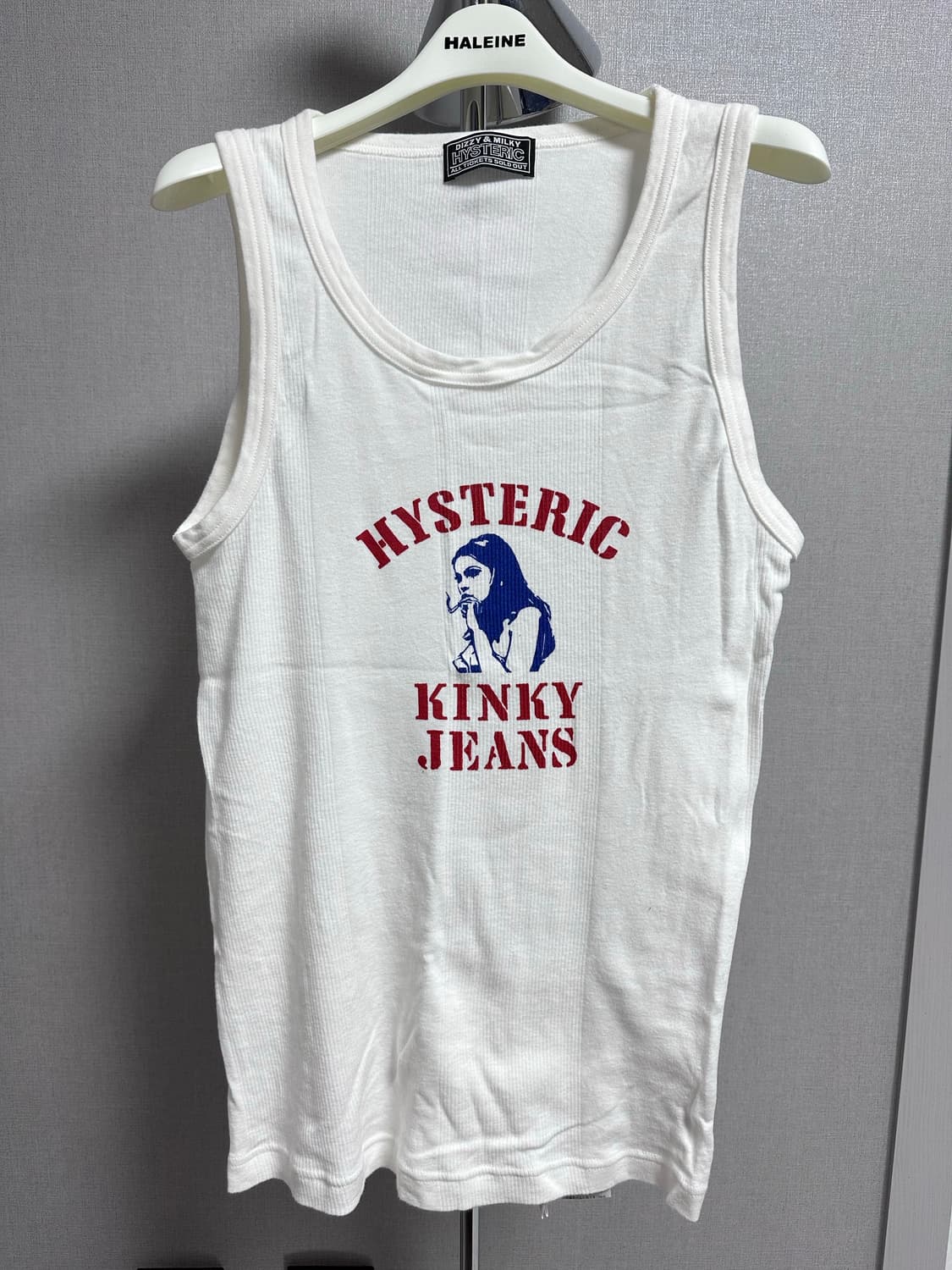 히스테릭 글래머 킨키 진 탱크탑 화이트 상품이미지1
