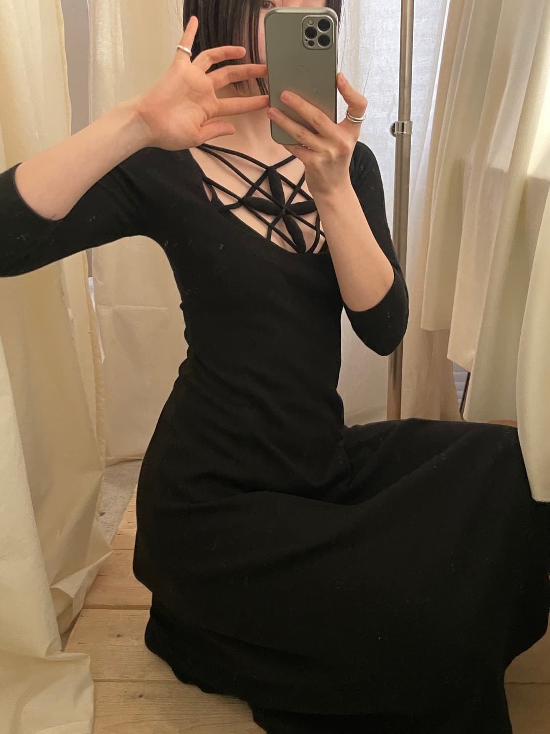 criss-cross strappy neck flare dress 상품이미지9