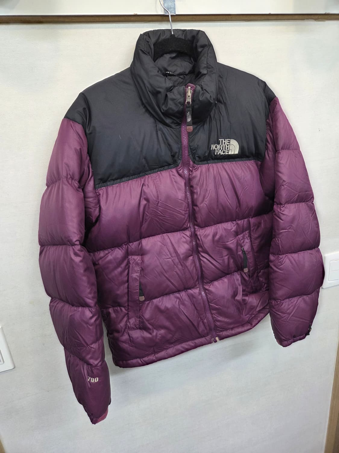 노스페이스 구형 눕시 700 구스다운 패딩 퍼플 90 95 상품이미지4