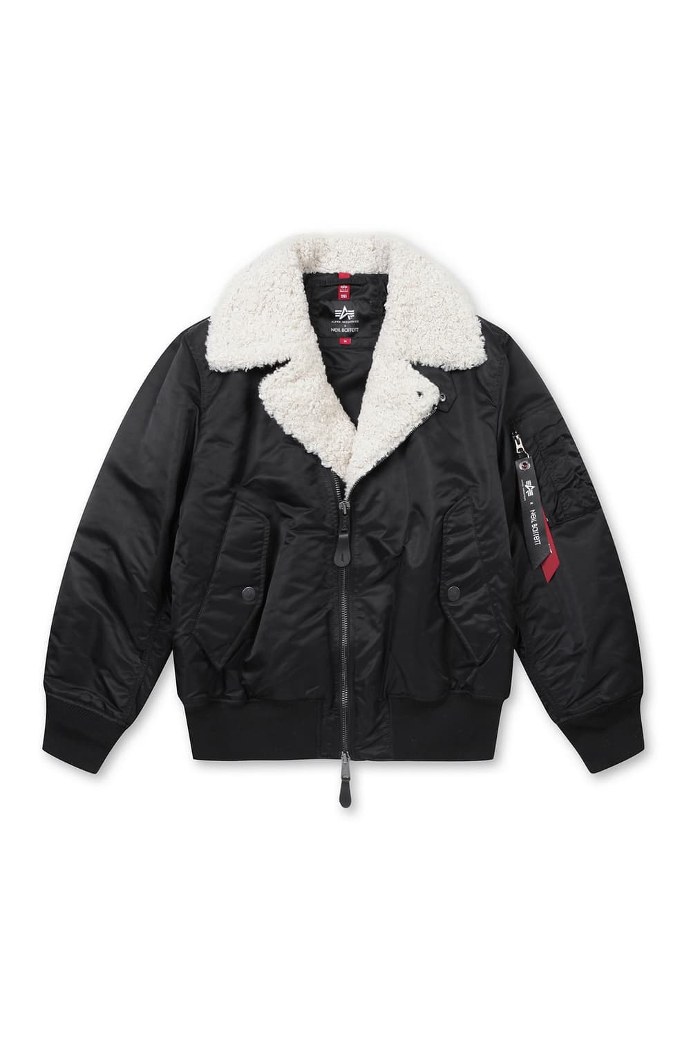 [M] 알파 인더스트리 x 닐 바렛 MA-1 바이커 자켓 블랙 상품이미지1