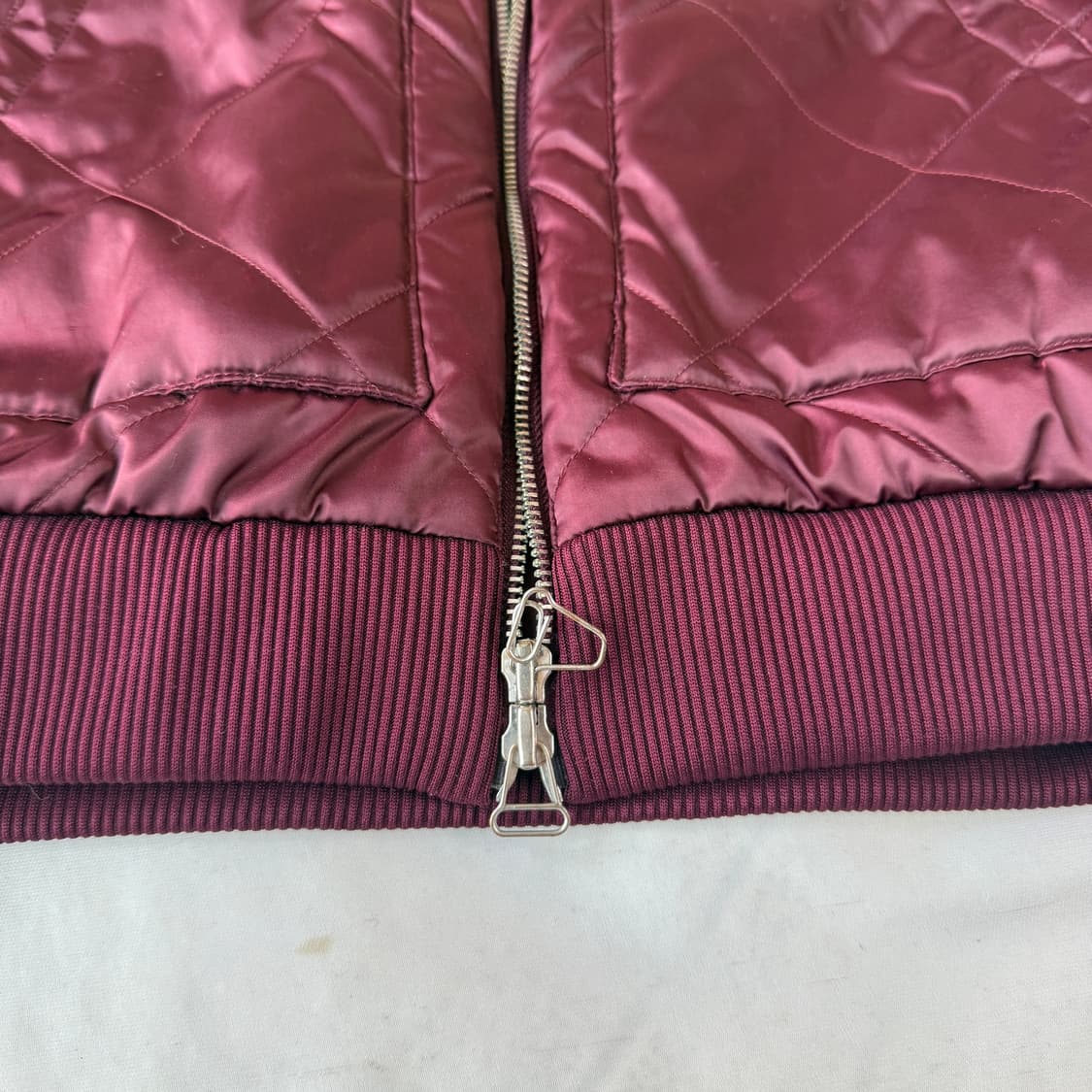 아디다스 버건디 퀼팅 자켓 S 상품이미지3