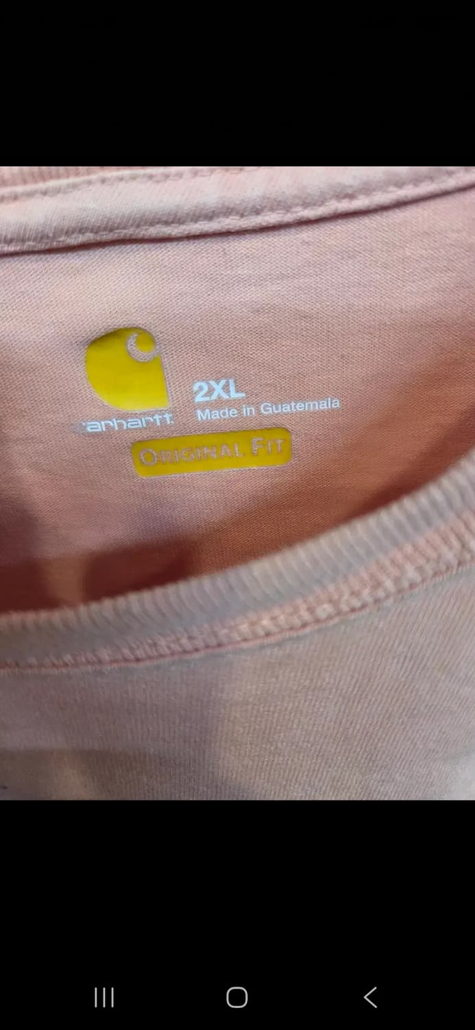 칼하트 빅사이즈 센터로고 반팔 xxl 레귤러 xxxl 상품이미지3