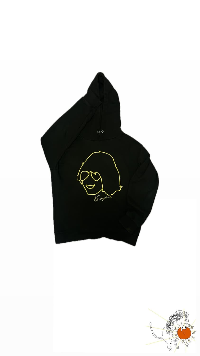 Kenzo 겐조 블랙 옐로우 후디 상품이미지1