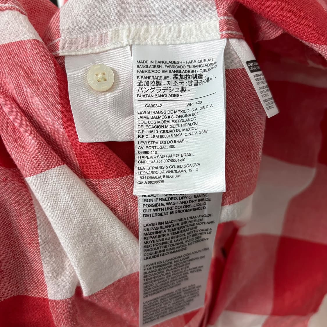 (S)Levis 리바이스 코튼 리넨 웨스턴 셔츠 상품이미지8