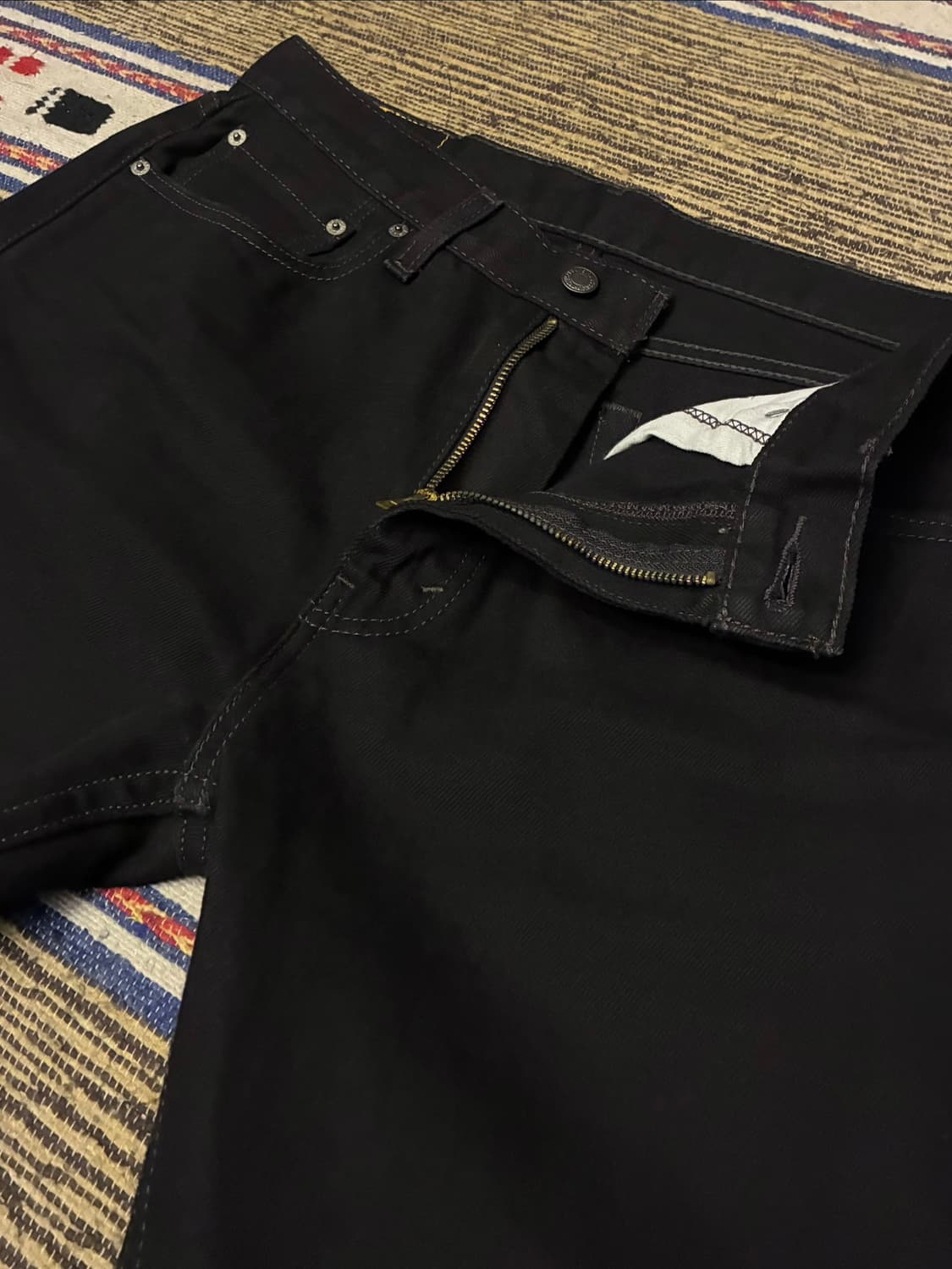 (33)Levis 리바이스 505 스트레이트 블랙진 데님 흑청 상품이미지3