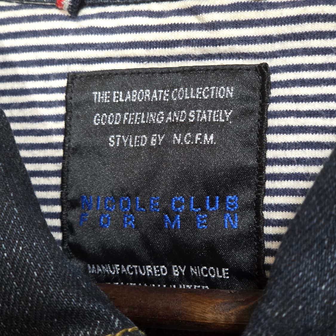 JPN 니콜 클럽 포 맨 워싱 데님 자켓 상품이미지9