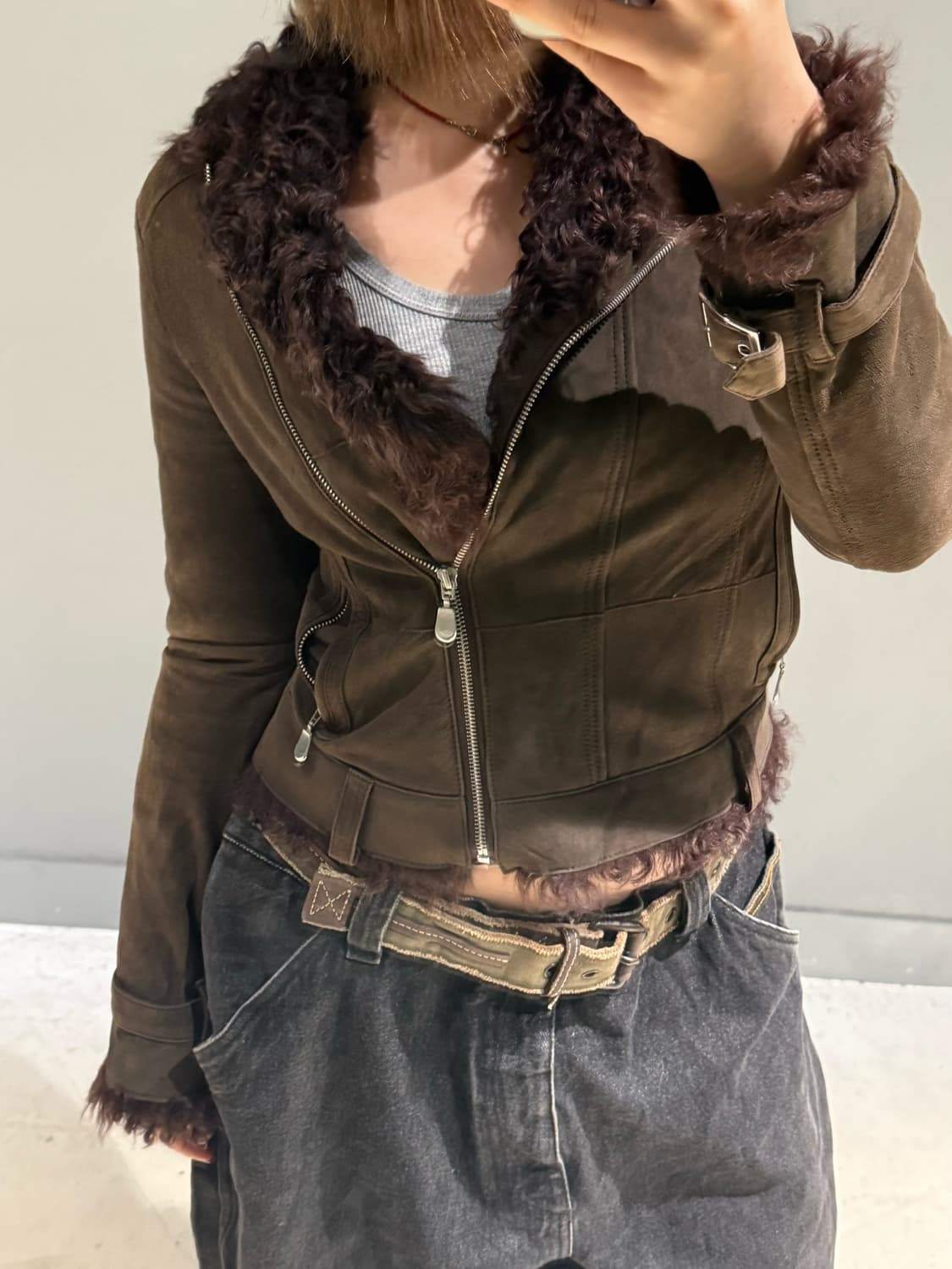 real fur side line point mustang 상품이미지3