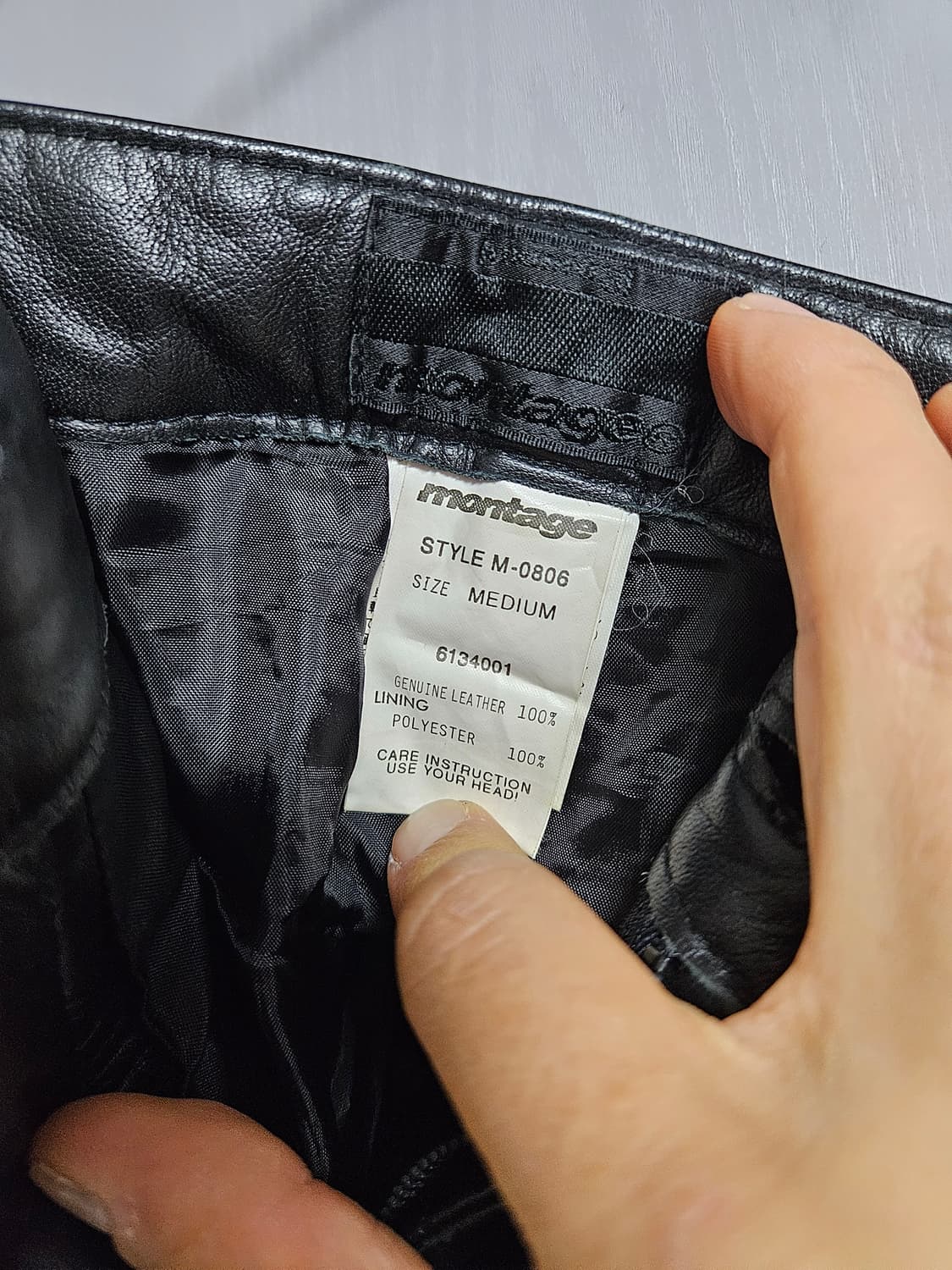 몽타주 가죽 팬츠 M 사이즈 상품이미지7