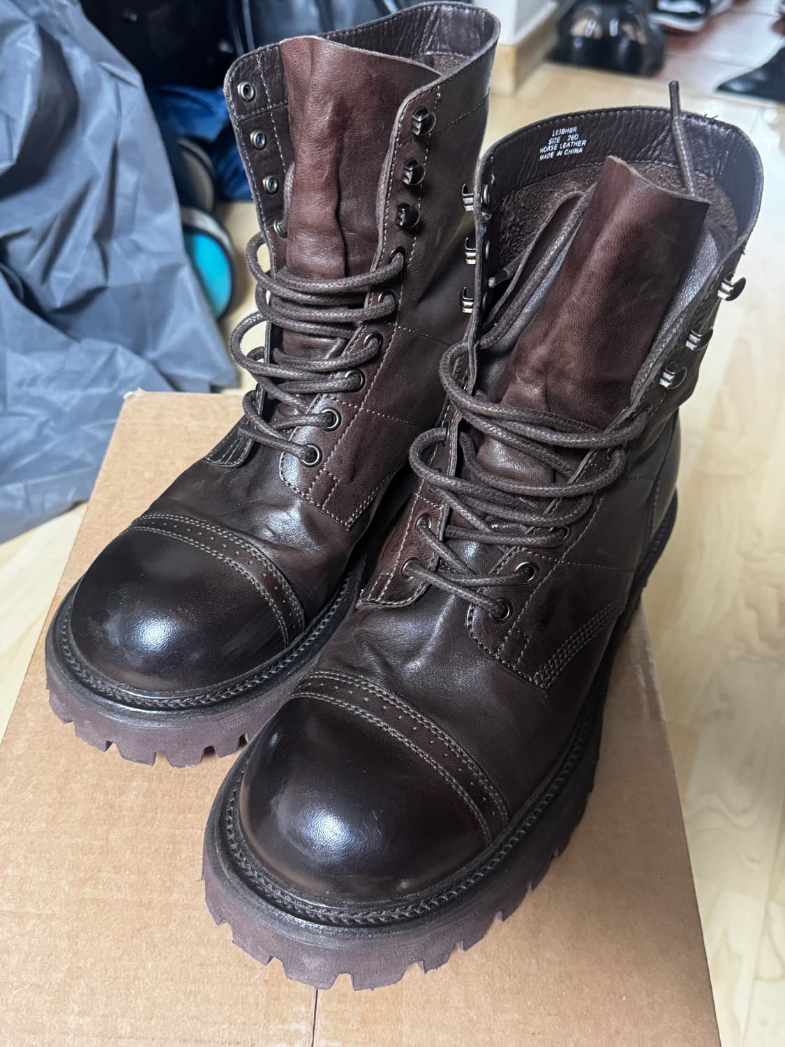 야세 코만도솔 홀스하이드 부츠 브라운 상품이미지1