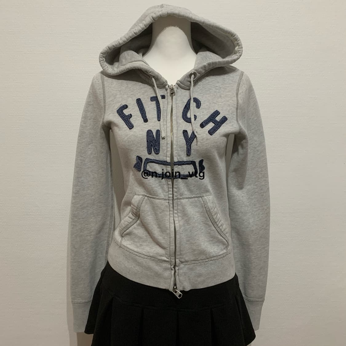 아베크롬비 멜란지 그레이 후드집업 상품이미지1