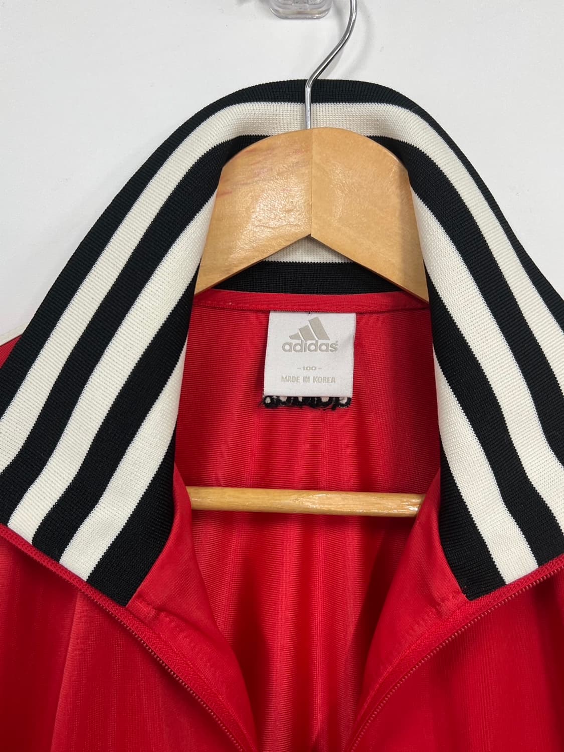 아디다스 삼선로고 구형 트랙탑 빨강져지 상품이미지5