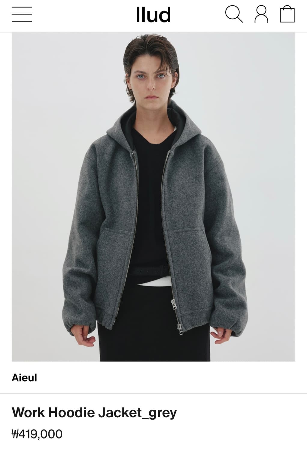 아이엘 후드 그레이 자켓 상품이미지2