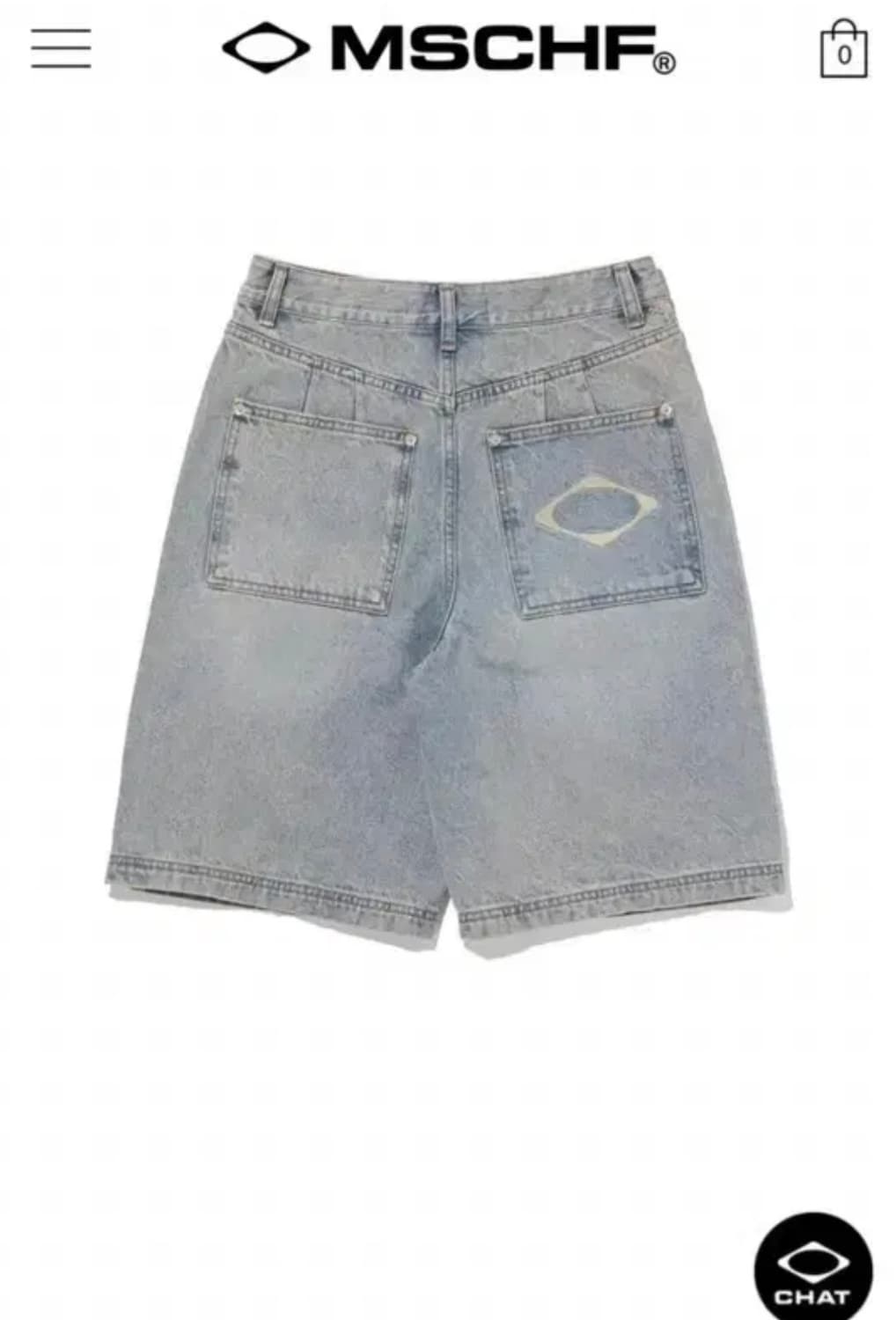 미스치프 데님 버뮤다 팬츠 라이트 블루  상품이미지1