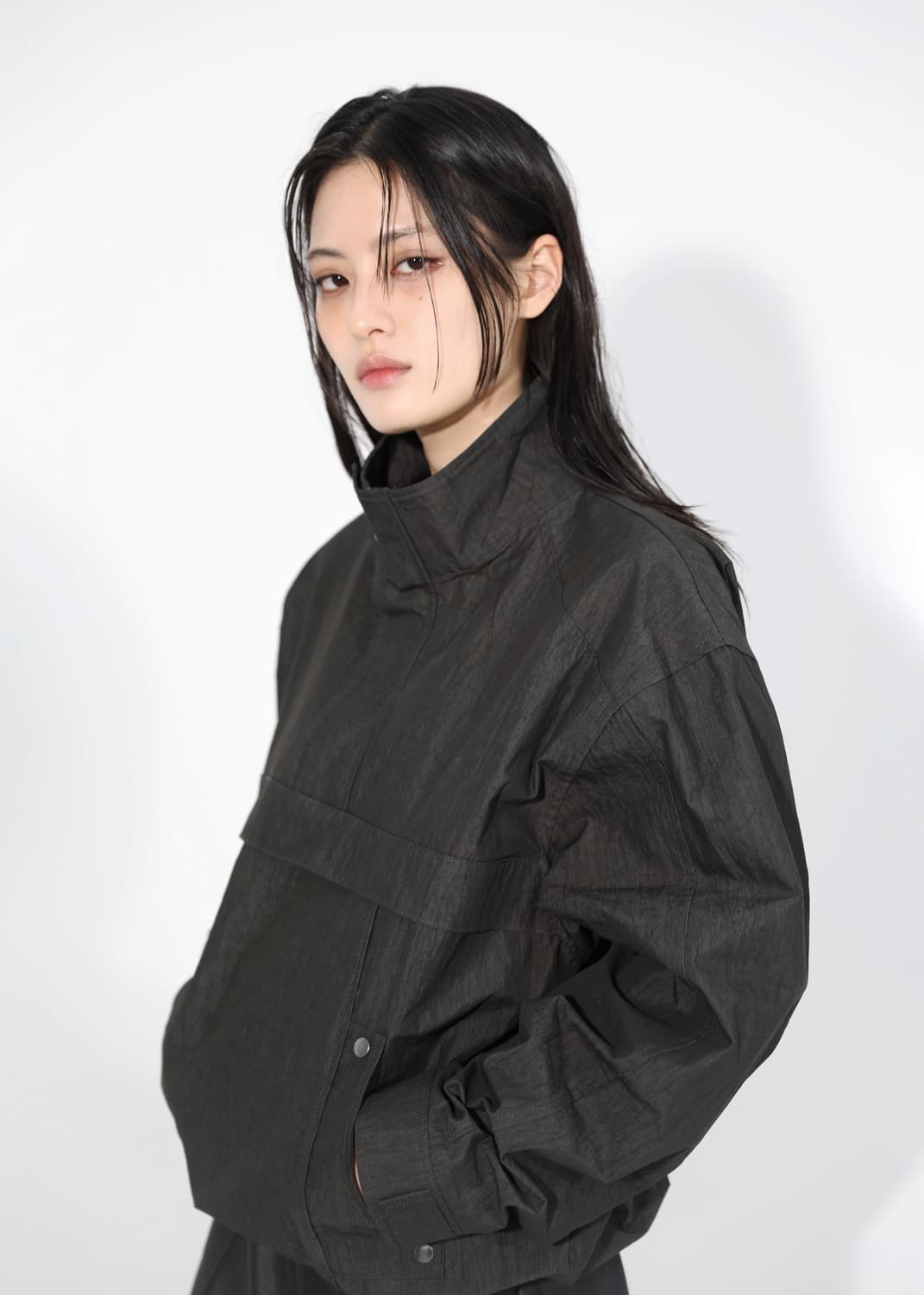 kyod 쿄드 하프 집업 아노락 차콜 상품이미지4