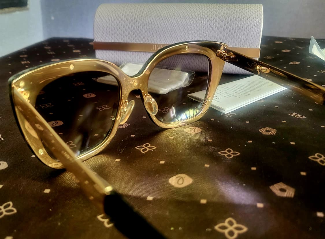 (미사용 새제품) 지미추 리얼 레더 (가죽커버) 선글라스 상품이미지4