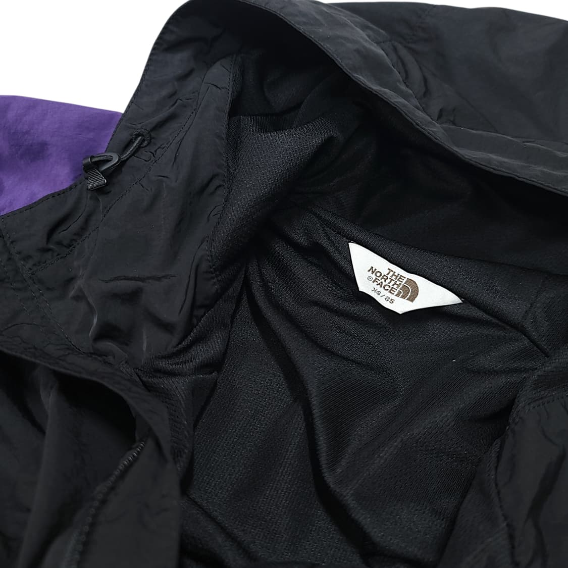 [XS] 노스페이스 블랙&퍼플 컬러블록 바람막이 아노락 상품이미지7