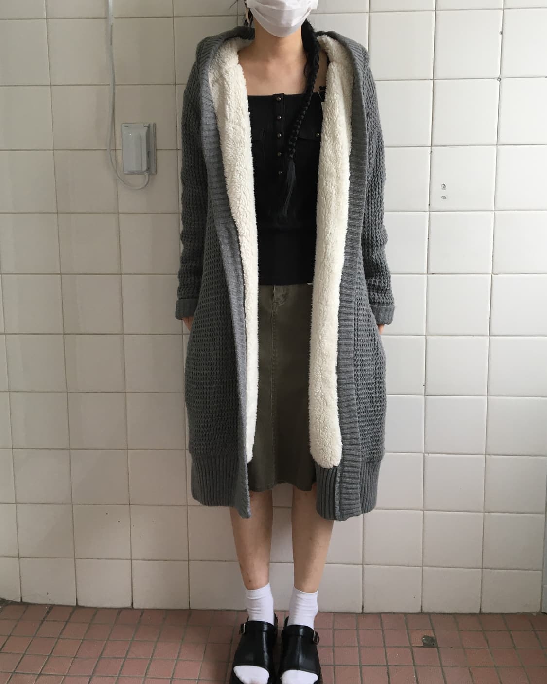 Hood long open cardigan 상품이미지1